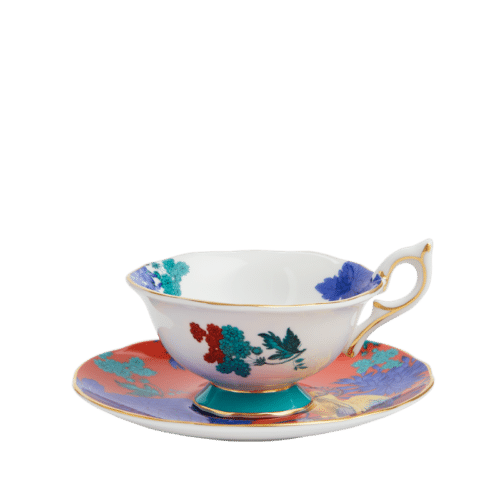 Wedgwood Wonderlust Golden Parrot Teetasse mit Unterteller