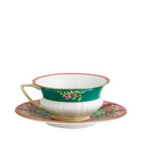 Wedgwood Pink Lotus Teacup & Saucer