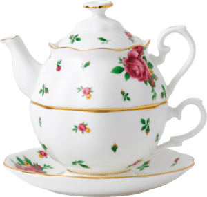 Royal Albert Vintage New Country Roses White Tea for One Set