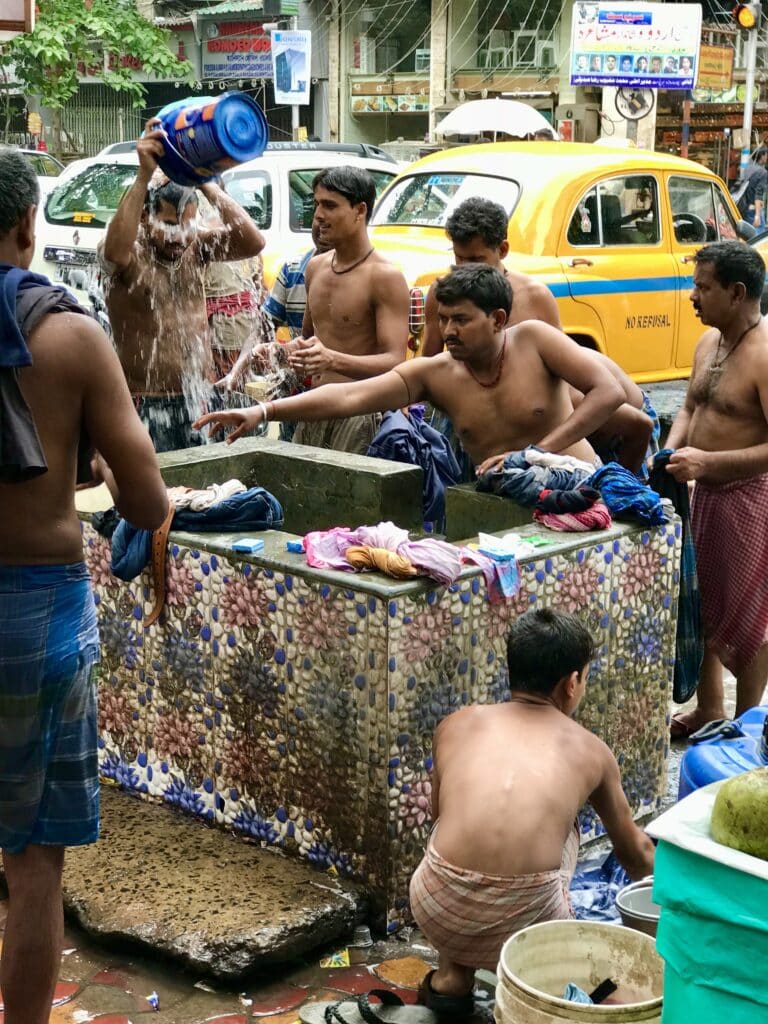 Bathing in Kolkata