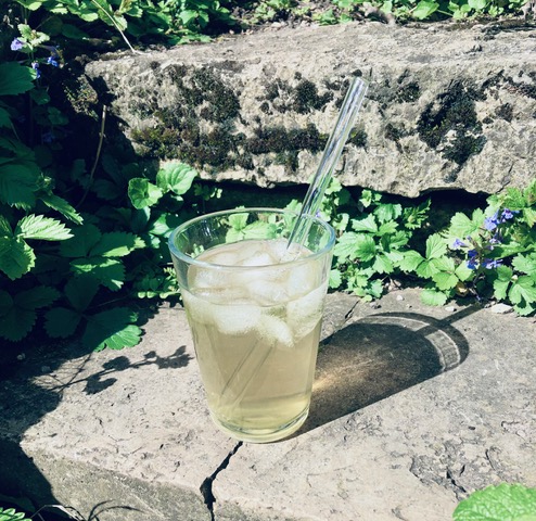 Eistee im Glas