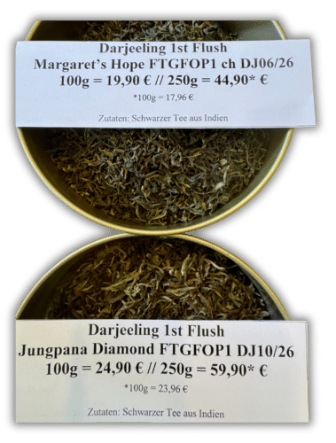 Prices Darjeeling 1. Flush Margaret's Hope and Jungpana 2026