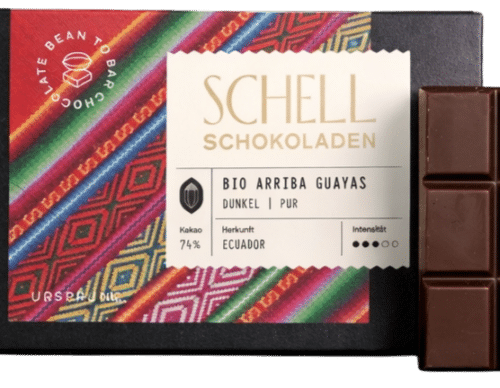 Schell Schokolade Bean 2 Bar, BIO-Bio Arriba Guayas, 74 %