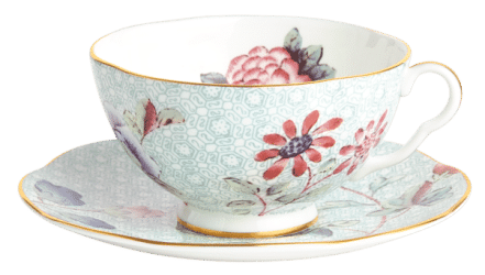 091574165561_Wedgwood_Cuckoo Tea Story_Tcup_Scr Green 2P Set_front