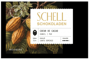 Schell Edelherbe Coeur de Cacao, 70%, pur