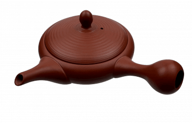 Tan, flat Kyusu, 100 ml
