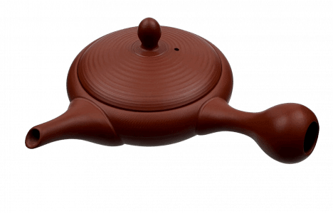 Tan, flat Kyusu, 100 ml
