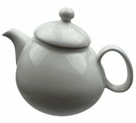 White fine bone China gong fu cha teapot, ca. 130 ml