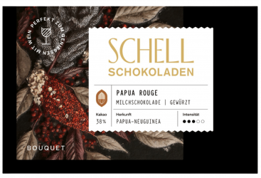 Milk Chocolate Papua Rouge, 38%, red pepper
